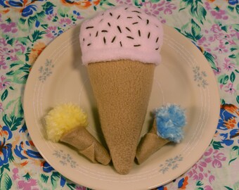Ice Cream - Ice Cream Cone - Ice Cream Plush - Ice Cream Cone Plush - Pink Ice Cream - Strawberry Ice Cream - Doughnut Ice Cream - Doughnut