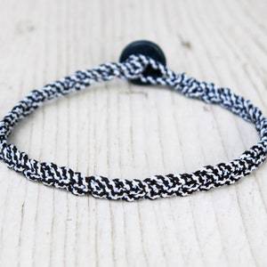 BLACKY - Bracelet tissé unisexe, minimaliste