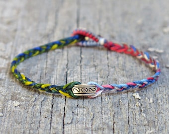 BALI - Handmade Rainbow Waxed Rope Bracelet