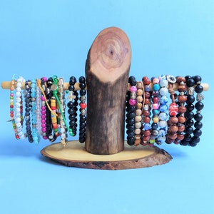 Raw Wood Bracelet Display T