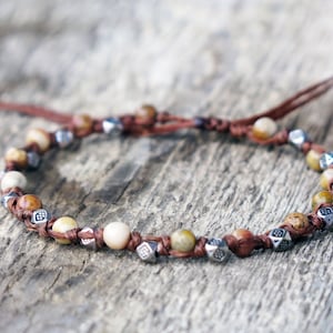 JULIAN  - Tibetan style knotted Bracelet with Beads