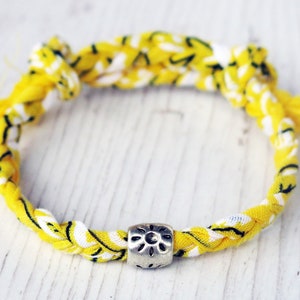 BANDANA - Adjustable Bandana Cotton Bracelet | Handmade Boho Wristband | Unisex Sliding Knot Bracelet | Festival Gift