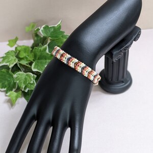 Beaded bracelet in pastel colors, Miyuki jewelry, friendship bracelet