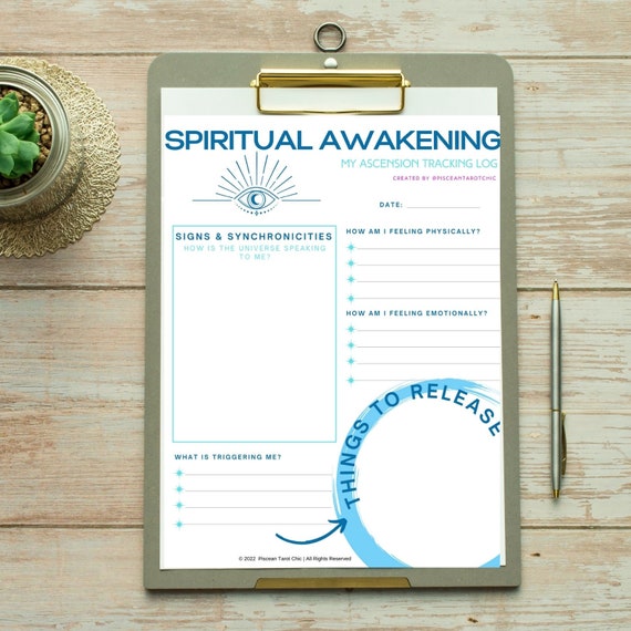 Printable Spiritual Awakening &amp; Shadow Work Worksheet / - Etsy