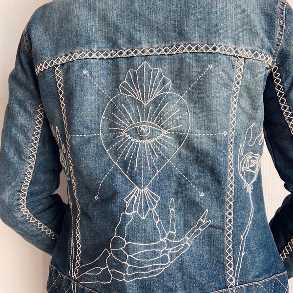 Horea Handmade Embroidered Denim Jacket
