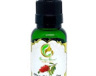 TEA TREE Essential OIl- 100% PURE, Therapeutic-Grade, 1 Fl Oz/30 ml- Glass bottle w/euro dropper