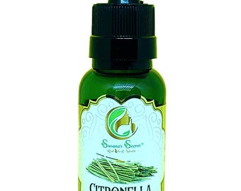CITRONELLA Essential Oil- 100% PURE, Therapeutic-Grade, 1 FL Oz/30 ml- Glass bottle w/dropper pipette