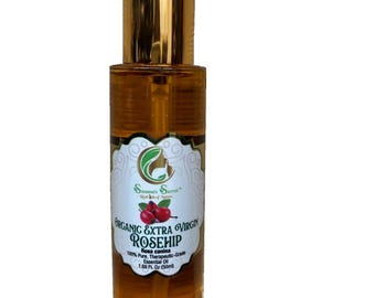 ROSEHIP (BEAUTY)- Organic Extra Virgin Cold Pressed Oil- 100% PURE, Therapeutic-Grade, 1.69 Fl Oz/50 ml- Glass bottle w/ gold cosmetic
