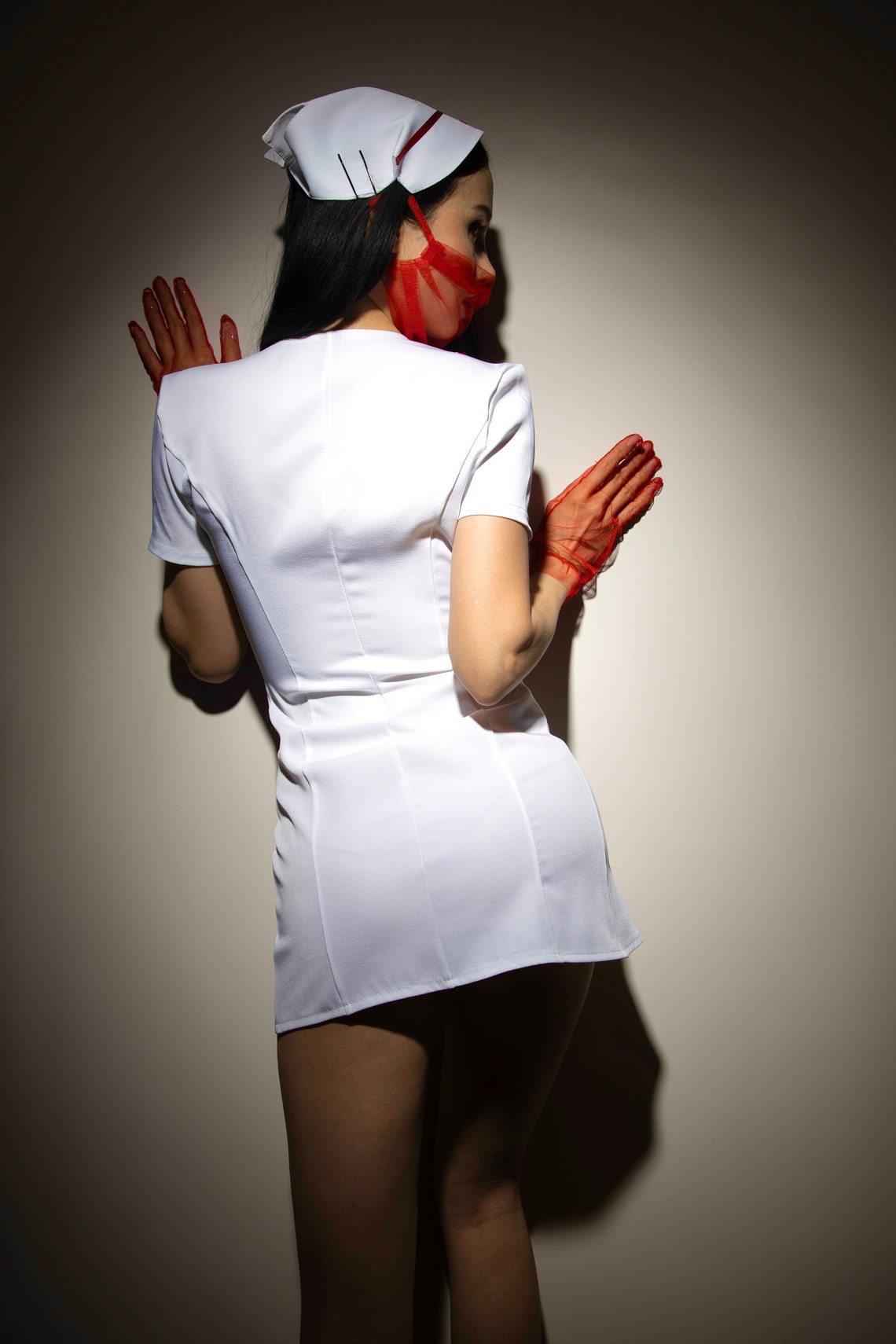 Sexy Nurse Dress Protection Mask And Gloves Fetish Nurse Etsy