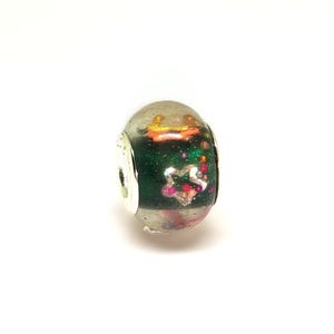 Shaker Bead Charm Bead with Moving Figures, Transparent Snow Globe Bead for Charm Bracelet, Unique Interactive Gift for Her