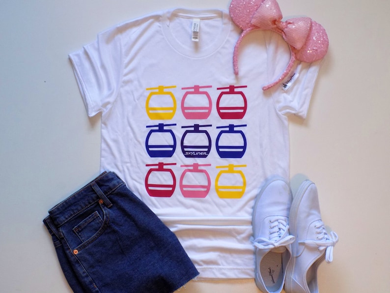 Download Disney World Skyliner T-Shirt Multiple-Colored Decals ...
