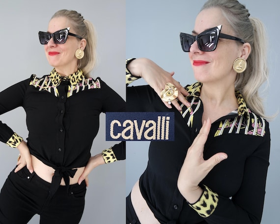 Roberto Cavalli レオパード ボウタイ ブラウス | ニュートラル
