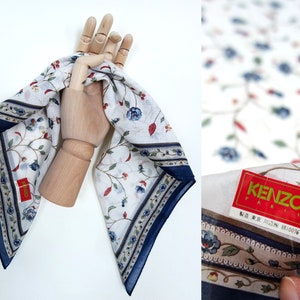 Kenzo Vintage Flower Floral Handkerchief
