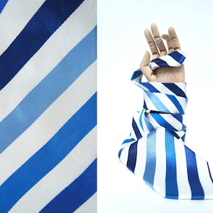 Vintage TravelMaster Silk Tie with Blue Stripes