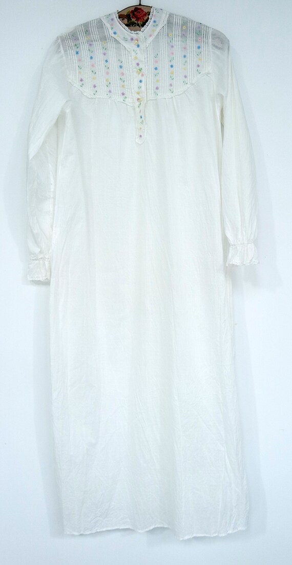 Vintage Italian Ines Vi. Ri white cotton long sle… - image 10