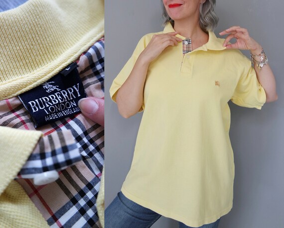 Vintage Burberry Designer Cotton Collared Unisex Shirt Size L Etsy UK