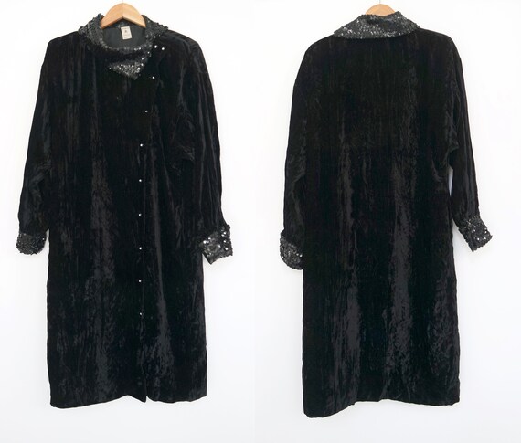 Emanuel Ungaro Black Velvet Vintage Sequined Even… - image 10