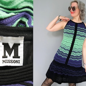 Vintage Missoni Iconic Knitted Sleeveless Mini Dress / Size / S / M