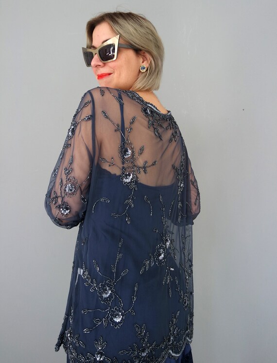 Vintage Elegance Paris 80’s Embroidered Sequin Ja… - image 8