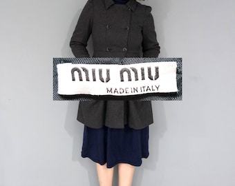 MIU MIU Vintage jaren 90 made in Italy grijze wollen jas klassiek op maat gemaakt elegantie Maat Small