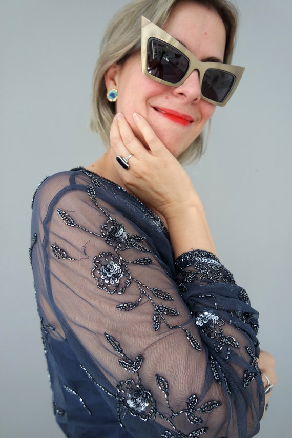 Vintage Elegance Paris 80’s Embroidered Sequin Ja… - image 3