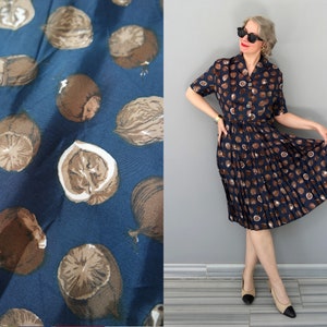 Vintage William Morris / Liberty London Style Tee Neuheit Print Kleid M Größe