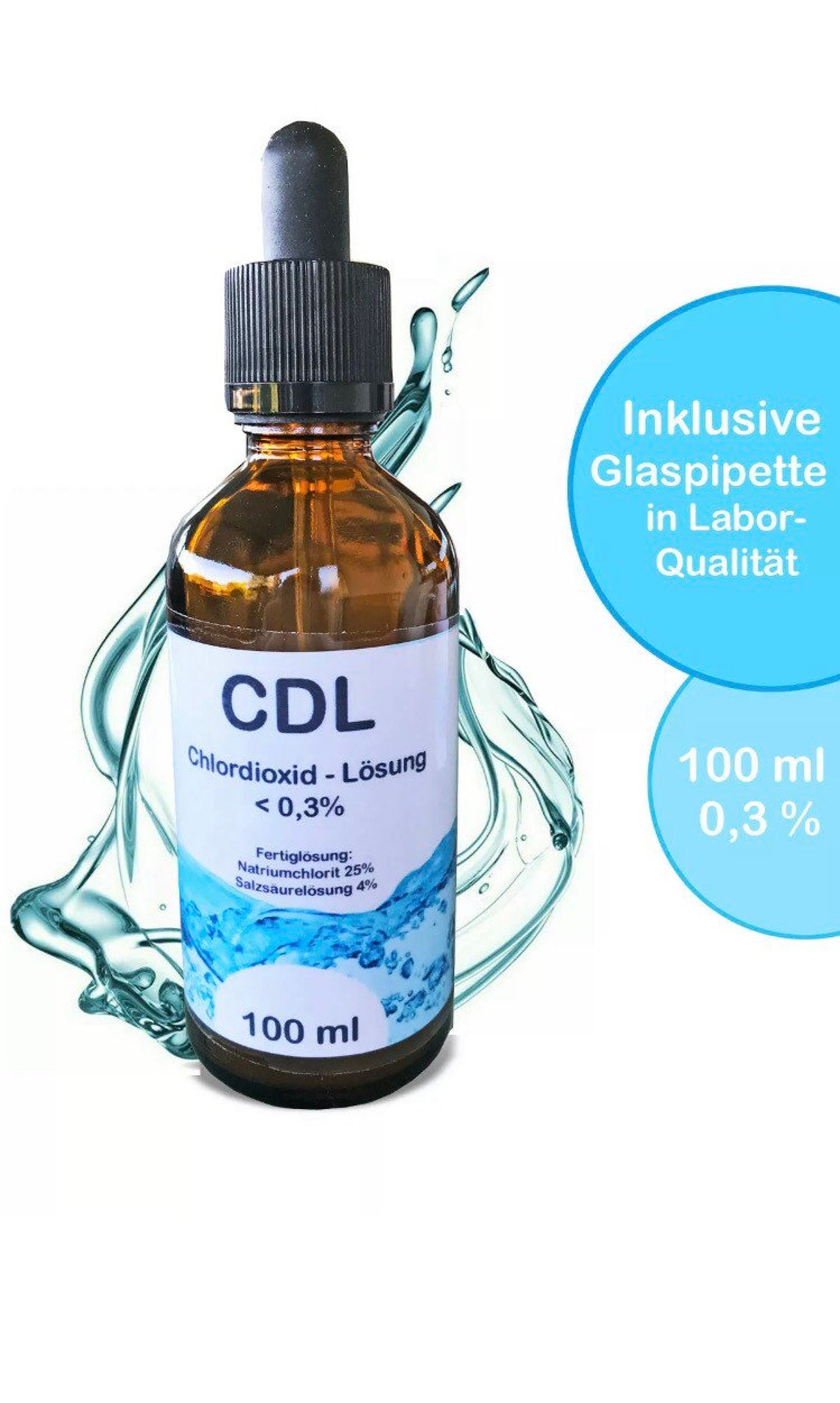 Chlorine Dioxide 0.3 Solution CDS/CDL Water Treatment 100ml Etsy