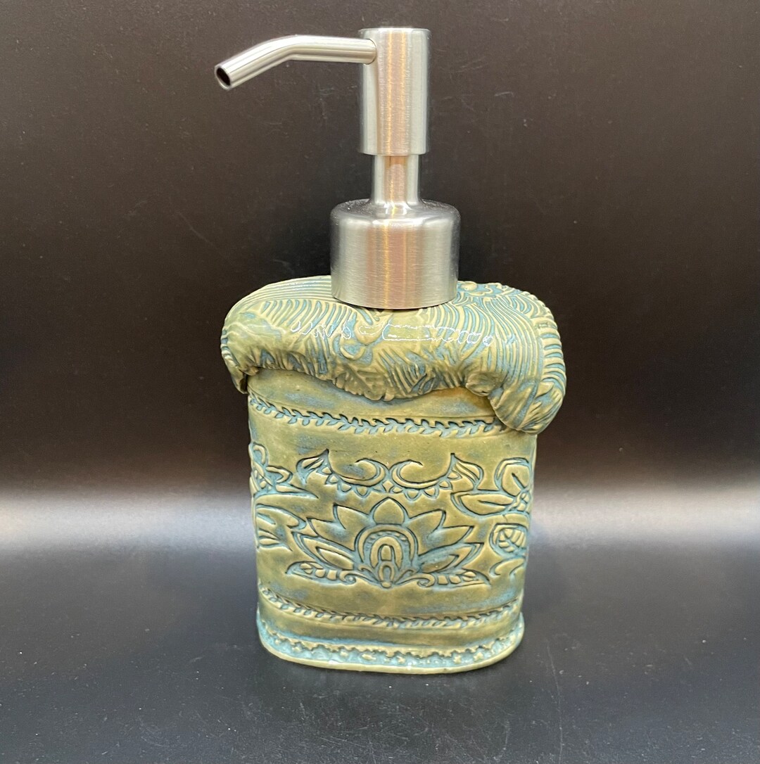 Hand Soap/lotion Dispenser Pottery Hand Built Etsy
