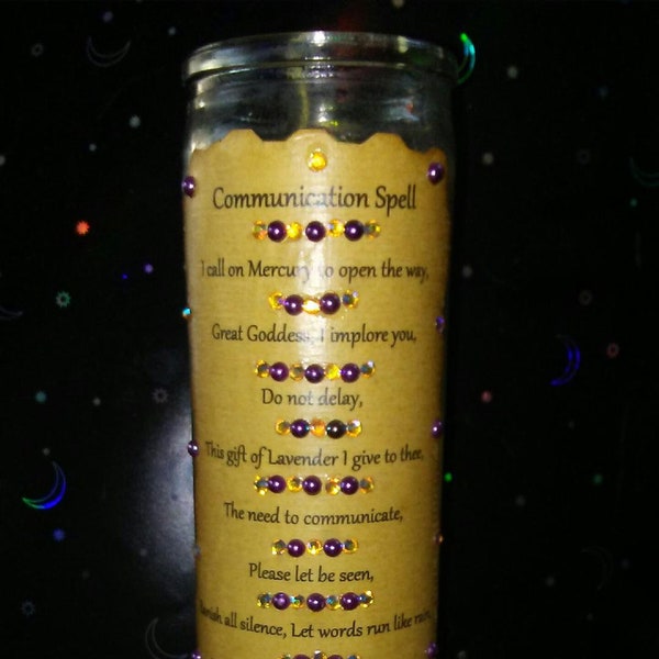 Communication Spell Candle, Banish and Break the Silence, Annointed Just For You, Witch City, USA,