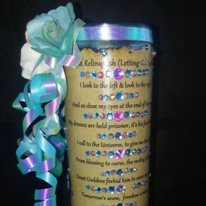 LETTING GO, Release & Relinquish (Him/Her) Spell Candle, Full Moon Anointed Just For You, Witch City, USA