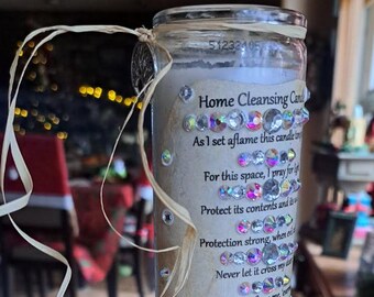 Home Cleansing Candle, Full Moon Anointed Just For You, Witch City, USA
