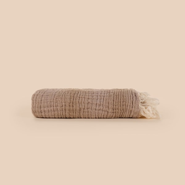 Towel - Cotton Towel - Soft MUSLIN Peshtemal Towel - One Color Based