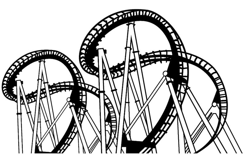Roller Coaster SVG | Etsy