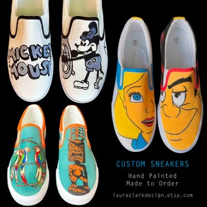 Custom Painted Sneakers | Made to Order | Hand Painted | Gifts | Theme Park Shoes | Wedding | Teacher Gifts | Disney | WDW