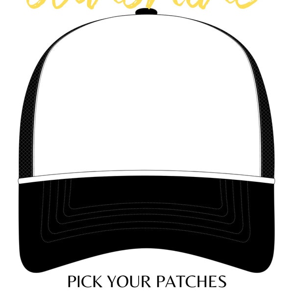 Trucker Hat Design Template - Design Patch Layout Printable