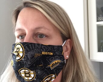 Boston Bruins Face Masks Multiple Fabric Options Etsy