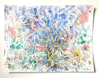 Old Apple Tree - Pen, Ink & Watercolor
