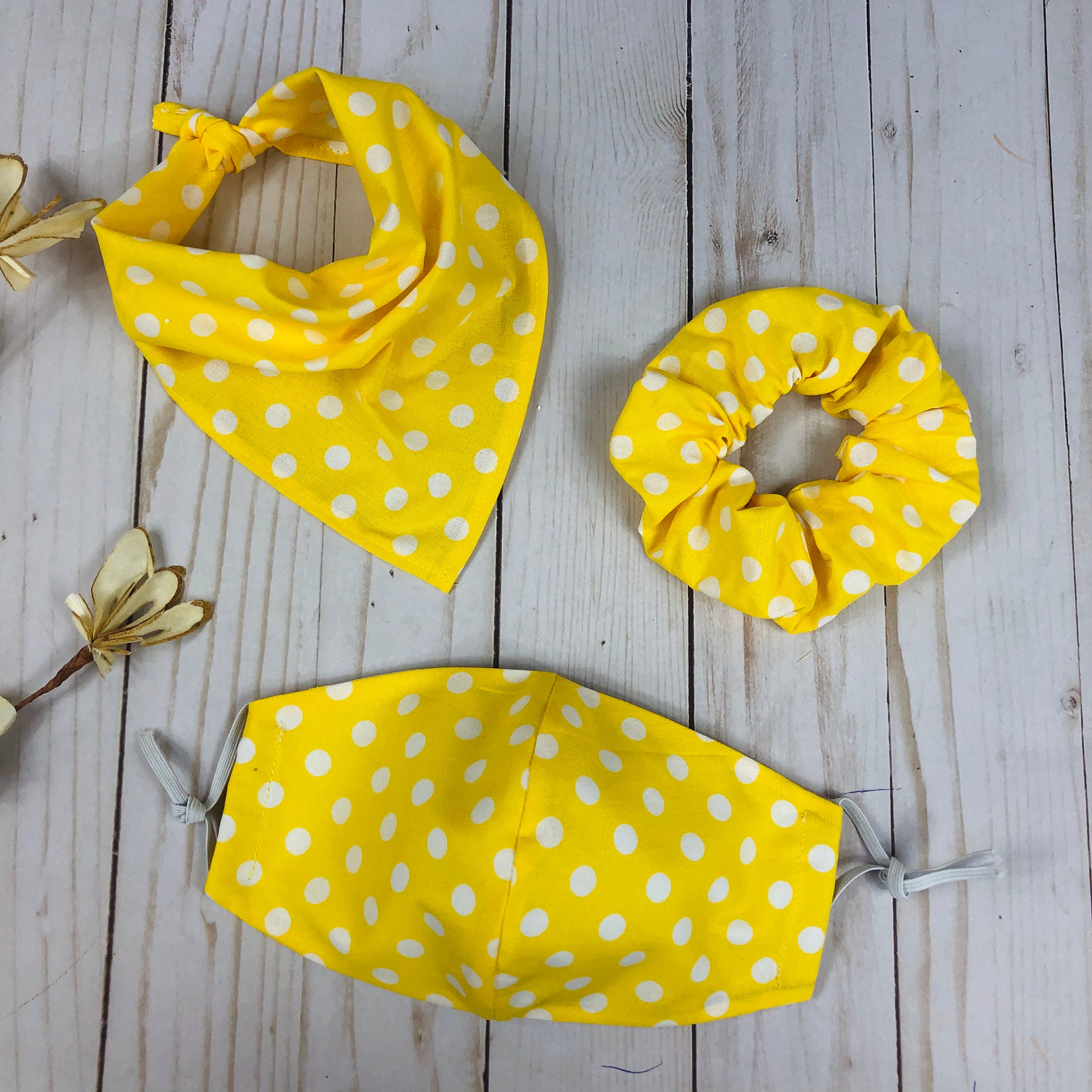 matching dog bandana and scrunchie