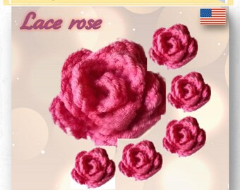 Crochet Lace Rose Pattern: Easy Amigurumi Guide (Digital Download)