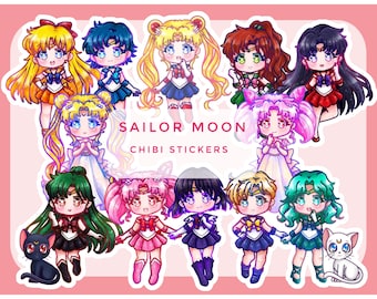 Magical Girl Sailor Moon Holographic and Vinyl Stickers [Vinyl Laminated Die-Cut Weatherproof Stickers]