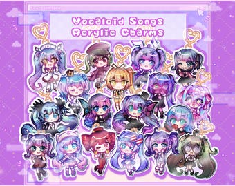 New!!- Vocaloid Songs Acrylic Charms [Cute Kawaii Anime Hatsune Miku Acrylic Charm Keychains]
