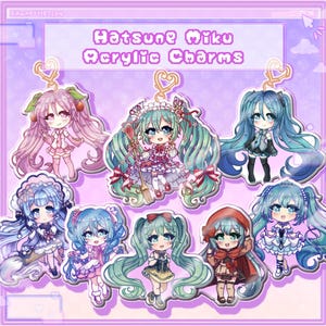 RESTOCKED!!- Vocaloid Hatsune Miku Acrylic Charms [Cute Kawaii Anime Acrylic Charm Keychains]