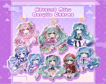 RESTOCKED!!- Vocaloid Hatsune Miku Acrylic Charms [Cute Kawaii Anime Acrylic Charm Keychains]