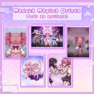 Puella Magi Madoka Magica Cute Art Prints [Cute Kawaii Glossy Anime Art Prints]