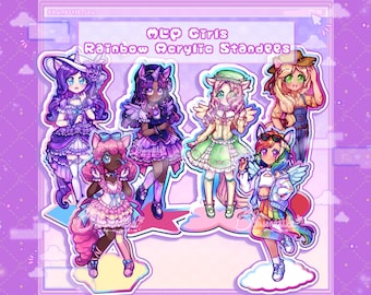 My Little Pony Rainbow Acrylic Standees [Cute Kawaii Chibi Pony Anime Girls]