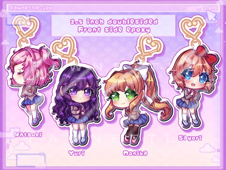 Doki Doki Literature Club Acrylic Charms [cute Kawaii Anime Acrylic ...