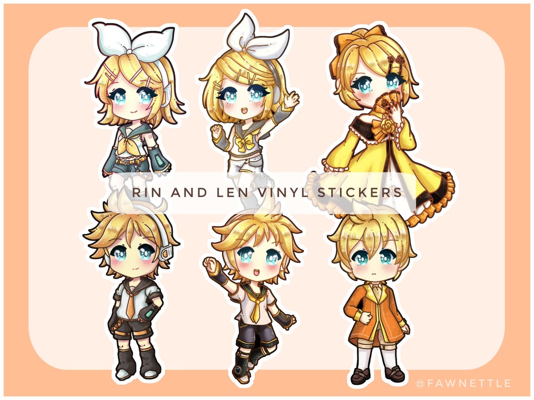 Vocaloid Kagamine Rin and Kagamine Len Holographic and Vinyl Stickers  waterproof Die-cut Laminated Stickers, Cute Kawaii Anime Stickers - Etsy