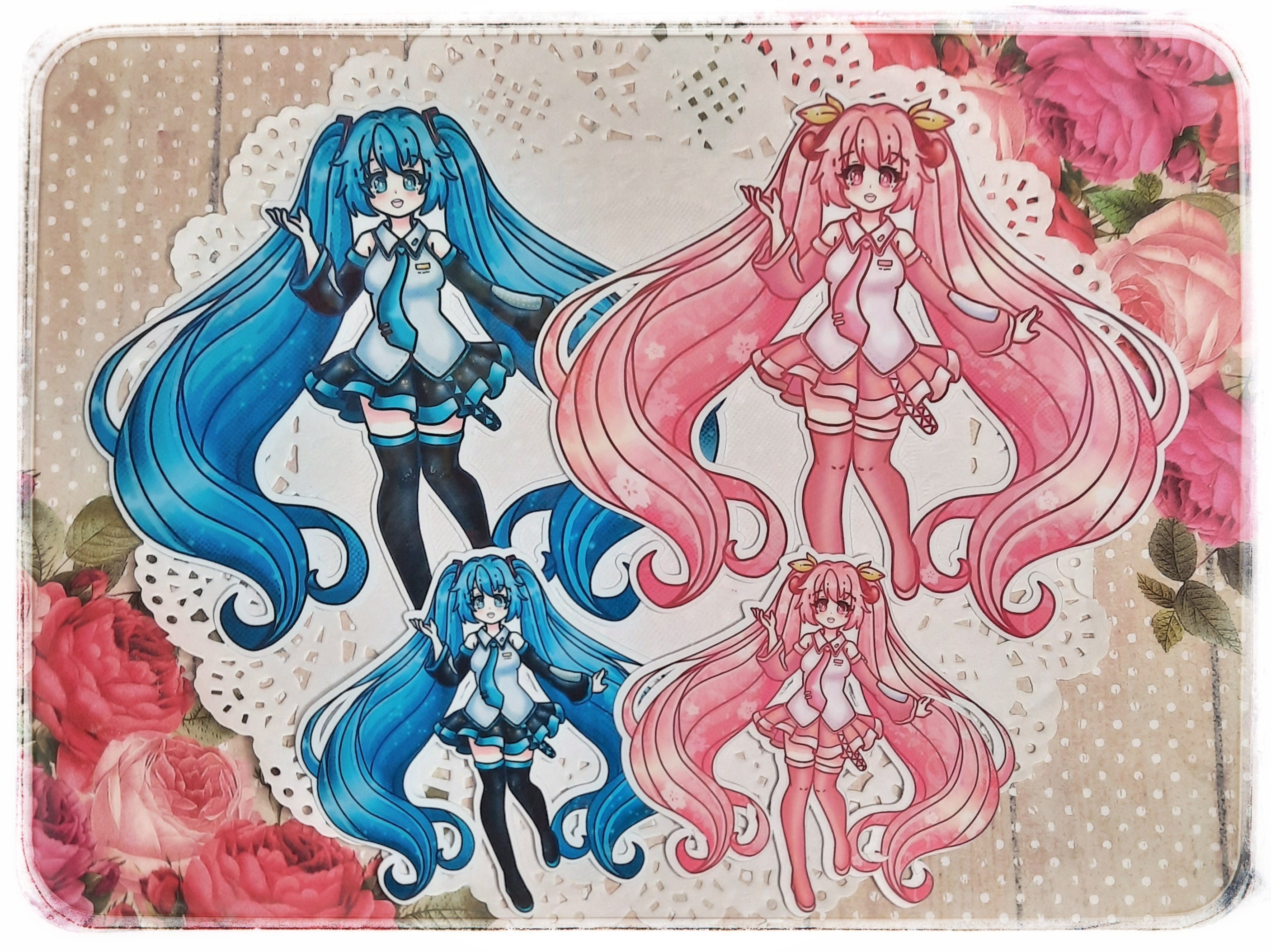 Japanese antique Vocaloid Stickers 7 stickers from the Gurafig