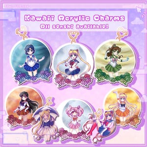 RESTOCKED!!- 90s Anime Acrylic Charms [Cute Kawaii Pretty Guardian Anime Acrylic Charm Keychains]