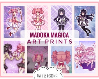 Madoka Magica Art Prints [Puella Magi Madoma Magica Magical Girl Kawaii Prints]